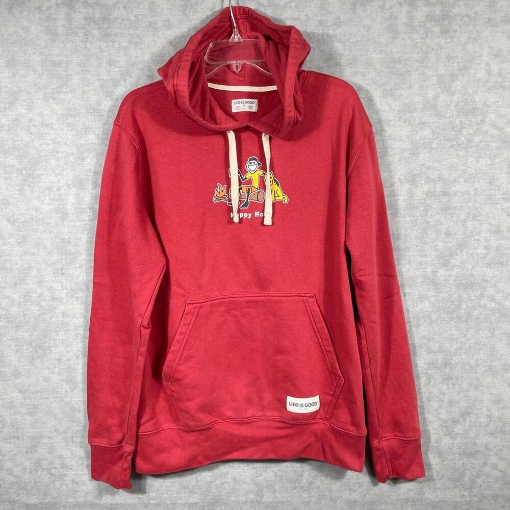Life is Good hoodie with dog graphic